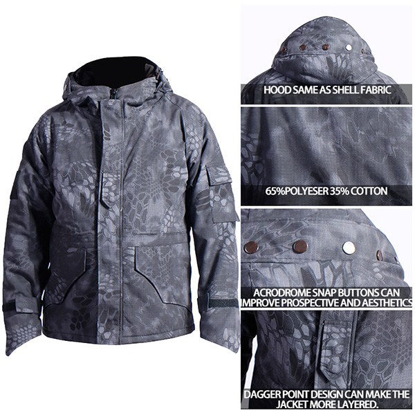 Typhon 방수 군 전술상 재킷 옥외 softshell 재킷 및 옥외 아래로 재킷 또는 양털 재킷